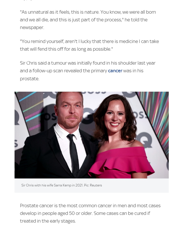 奥运传奇克里斯·霍伊确诊癌症晚期仍保持乐观心